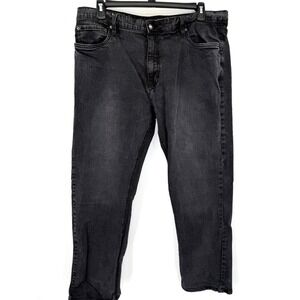 Urban Star Men's Jeans 42x32  Straight Fit‎ Stretch Black Denim Work